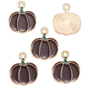 10pcs 18*15mm 4 colors Thanksgiving Pumpkin Enamel DIY Charms for Bag Earring Necklace Jewelry Making Handmade Pendant W444
