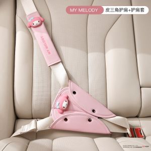 Kuromi My Melody Cinnamoroll Hello Kitty Car Seatbelt Adjuster and Car Seatbelt Cover Shoulder Pad for Kids