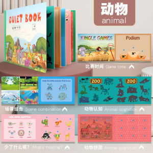 Quiet Book for Kids Montessori Busy Book Prasekolah Book To Develop Learning Skills Coordination Focus Training