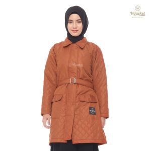 HIJACKET - Jaket Hijaber AGNEZIA Teracotta | Jaket Wanita Panjang | Outerwear For Hijaber