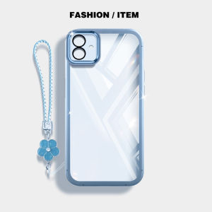 VRQR Phone Case for Samsung Galaxy A06 A03 A04 A05 A04E F04 M04 M13 F13 5G Transparent full package soft shell with free clover woven flower decoration