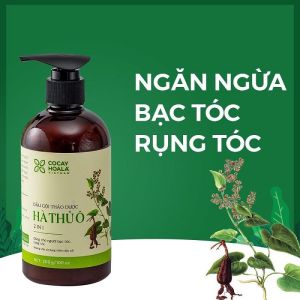 Dầu Gội Thảo Dược Hà Thủ Ô 2in1 Cỏ Cây Hoa Lá Chai 300gram 450gram Giúp giảm rụng dưỡng tóc đen mượt