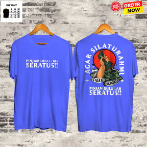 kaos pinjam dulu seratus - baju distro kaos kata - kata viral cocok untuk pria dan wanita TERBARU