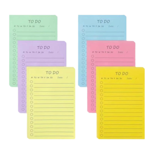 300 Sheets Colorful Notes Paper 6x4Inch Wide Lined Adhesive Note Paper Reminders on Fridges Notebook Calendar Planner