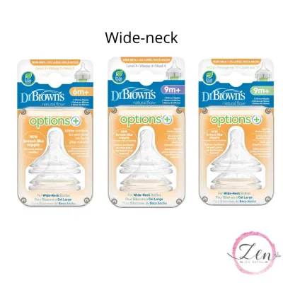 Dr Browns Silicone Nipple Narrow Neck Nipple Wide Neck Nipple Options+Bottle Teat Bottle Nipple Puting Susu Puting Bayi