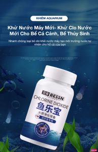Viên Khử Clo BESSN Hộp 360Gr - Khử Nước Máy Mới- Khử Clo Nước Mới Cho Bể Cá Cảnh Bể Thủy Sinh