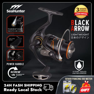 SeaHunter Black Arrow Reel Spinning 5+1BB Metal Main Gear Smoother Aluminum Spool Strong Drag Power Handle Reel Pancing