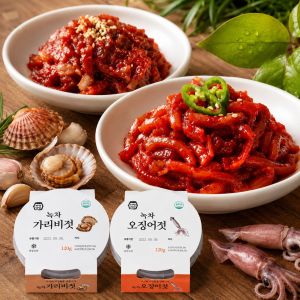 [DAHE]Green Tea Salted Fermented (Squid/Scallop) 120g 다해식품 녹차(오징어/가리비)젓갈 120g