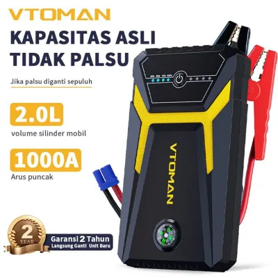 PROMO- VTOMAN V3 JUMP STARTER AKI MOBIL MOTOR POWER BANK 6000MAH JUMPER AKI
