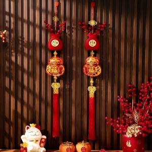 Yondo chinese new year deco新年装饰挂件2026 cny decoration 2026过年装饰品chinese decoration items 新年装饰2026 Traditional New Year Ornaments Reusable Creative Spring Festival Pendant Blessing with Tassel Hanging Decoration Chinese New Year