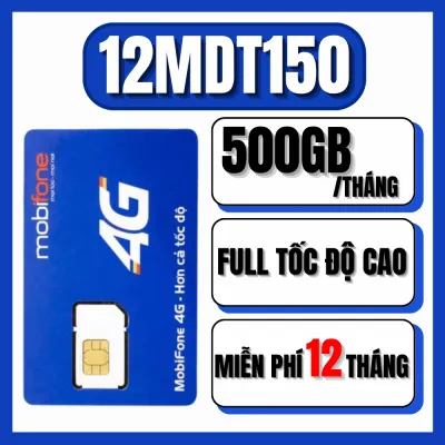 SIM 5G MOBIFONE TỐC ĐỘ CAO Mỗi tháng có 500GB data tốc độ cao = 6000GB/12 Tháng CHUYÊN DÙNG LIVETREAM PHÁT WIFI SÓNG CỰC KHỎE | 12MDT150 . FREESHIP - CHƯA KÍCH HOẠT.