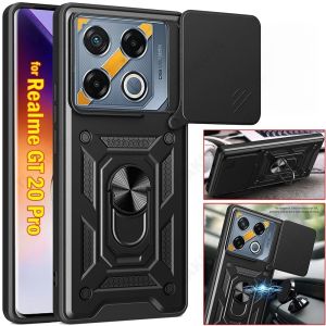 Infinix GT 20 Pro 2024 Shockproof Armor Casing For For Infinix GT 20 Pro GT20Pro 4G 5G 2024 Push Pull Camera Protect Phone Case Car Magnet Holder Ring Shockproof Back Cover