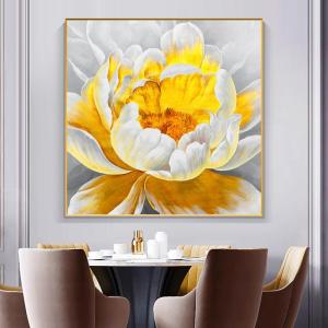 Tranh Treo Tường Phòng Khách Tranh Trang Trí Tranh Hoa Mẫu Đơn Tranh Gương Tranh Canvas Cao Cấp