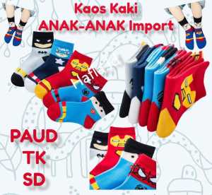 3 Pasang Promo / Kaos Kaki Anak-Anak / Kaos Kaki Anak Cowok / Kaos Kaki Anak 3-9 Tahun PAUD - TK - SD