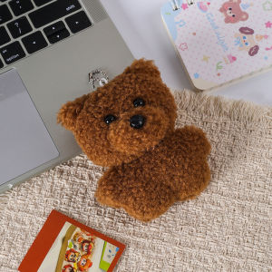 Cute Bear Doll Pendant Chubby Bear Doll Key Ring Puppy Plush Toy Bag Decoration Accessories