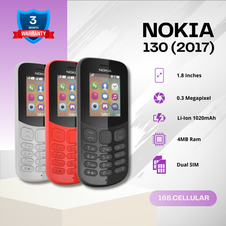 Nokia 130 2017 Dual Sim Handphone Jadul Lazada Indonesia