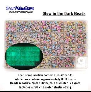 SG Letter Alphabet Beads Glow in the Dark Luminous Colourful Acrylic Beads for Friendship Bracelet