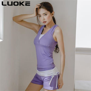 Luoke กีฬาผู้หญิง2021ใหม่ผู้หญิงเสื้อนอก Quick-Drying Breathable วิ่งกีฬาเสื้อผ้าออกกำลังกายผ้าพันแผลแฟชั่นโยคะเสื้อ