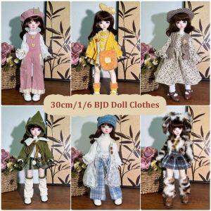 AODDO Sweater Coat 30cm Doll Clothes Fashion Pretty 1/6 BJD Doll Outfit Set Trendy Casual Doll Accessories Girl Toy Gift