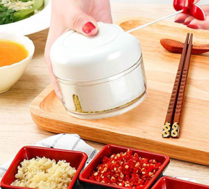 (MIỄN SHIP TOÀN QUÔC) Dụng cụ xay tỏi ớt cầm tay đa năng thế hệ mới Xay tỏi ớt kéo tay mẫu mới. Máy xay tỏi Mini Food Chopper