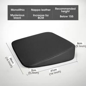 แผ่น Bantal Kursi ในรถที่ออกแบบตามหลักสรีรศาสตร์สำหรับผู้ใหญ่ระยะสั้นแผ่นรองเครื่องเสริมความสูงแบบปรับได้ที่นั่งคนขับกันลื่น Bantal Kursi สำหรับรถยนต์รถสวมใส่ได้แบบสากล (41x36x 6/8ซม.)