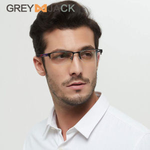 Grey Jack Kacamata Antiradiasi Model Half Frame Elegant Style Kotak Fashion Wanita & Pria Terbaru 8001