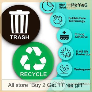 [COD] PkYeG Tool 3pcs Trash Bin Stickers Waterproof Recycle Bin Vinyl Decals Separate Trash Dustbin Car Trash Bin Garbage Cans