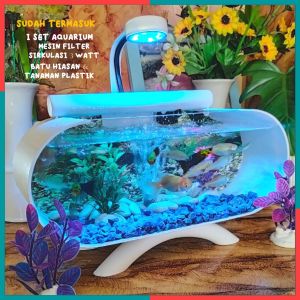 [PROMO] TERMURAH !! Aquarium mini cupang / aquarium kaca akrilik lengkap dengan mesin pompa dan filter aksesoris lengkap tinggal pakai (B001)