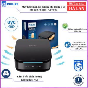 Máy khử mùi lọc không khí trong ô tô cao cấp nhãn hiệu Philips GP7501 sử dụng công nghệ UVC LED mới nhất (Bảo hành 12 tháng)
