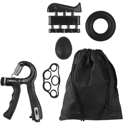 Spring Hand Grip Olahraga Finger Power Strength Expander Mechanical Counting 5 in 1