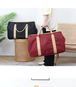 JIVIVIL กระเป๋าเดินทางน้ำหนักเบาสำหรับผู้หญิงกระเป๋าถือแฟชั่นสไตล์เกาหลีความจุขนาดใหญ่กระเป๋าท่องเที่ยวกระเป๋ายิมทำจากไนลอนสำหรับธุรกิจ