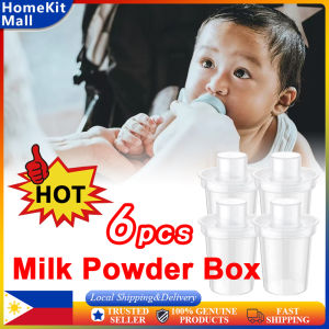 6pcs Baby Formula Container Milk Powder Dispensers Reliable Storage Box 80ml Capacity Easy Travel High-quality Baby Milk Powder Box Food Storage Container Moisture-proof And Dust-Proof Portable 80ML PP Material