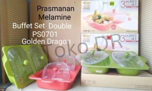 Prasmanan Melamine / Buffet Set Double PS0701 / Golden Dragon / Melamine