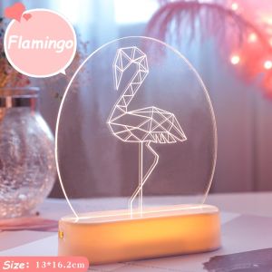 3D Bedside Night Light LED Decoration Light INS Atmosphere Room Decoration Lantern Creative Decoration Light Romantic Gift Marriage Proposal Decoration Lamp