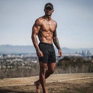 Happybuyner 7 Colors 2 Layer Mens Sports Quick Drying Training Bodybuilding Summer Shorts Workout Fitness GYM Short