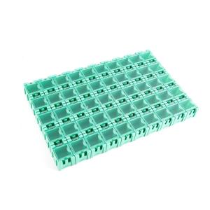 50pcs Delicate Electronic Parts Storage Cases with Locking Clasps and Dustproof Design Component Boxes for DIY Use