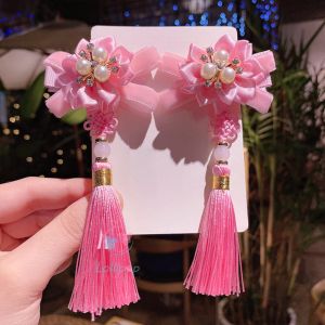 Girls Hanfu Headdress Childrens Super Fairy Ancient Style Hair Ornaments Little Girls Ancient Costume Tassel Step Shake Hairpin Chinese Style Side Clip