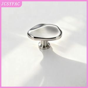 JCSYFAC 1Pcs Simple Wardrobe Door Drawer Cabinet Bright Silver Handle New Chinese Furniture Single Hole Small Handle