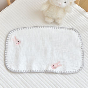 Pure Cotton Newborn Flat Pillow Anti-spitting Milk Pillow Soft Breathable Baby Sleeping Cushion 25*40cm
