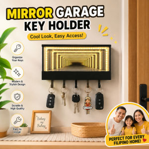 Infinity LED Garage Key Holder 3 Molds Magnetic Rechargeable Deep Mirror Garage Key Holder