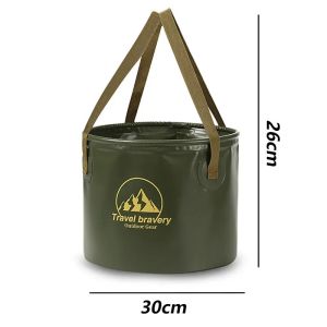 Collapsible Water Bucket Waterproof Portable Wash Basin Silicone Camping Hiking Fishing Home Cleaning