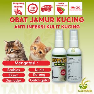 OBAT JAMUR KUCING OBAT INFEKSI KULIT KUCING ANTI KUTU SCABIES DEMODEX JAMUR KUTU PARASIT CACING HATI OBAT JAMUR ANJING 60ML