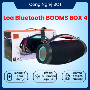 Loa Bluetooth Boombox 4  Siêu Bass Cực Mạnh Chống Nước IPX7 Công Suất Cực Lớn Pin Khủng  Nghe Cực Đã