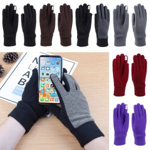 MUSCLEX Vải lông cừu Polar Găng tay lông cừu Polar Ngón tay đầy đủ Màu đơn sắc Găng tay mùa đông bằng vải lông cừu Mềm mại ấm áp Chống gió Găng tay mùa đông ấm áp