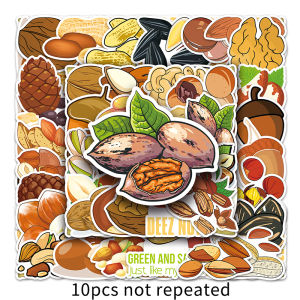 50PCS Nut Sticker Pack Cute Cartoon Creative Food Graffiti DIY Notebook Scrapbook Diary Waterproof PVC Sticker
