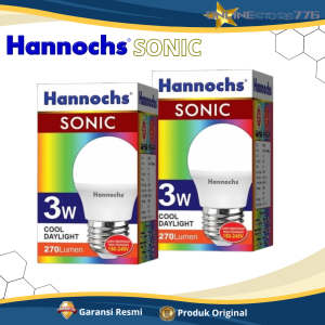 Bohlam Lampu LED Hannochs Sonic 5WATT Cahaya Putih Cool Daylight Desain Elegan Dengan Frosted Cover - GARANSI RESMI