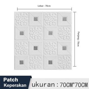 Wallpaper 3D Stiker Dinding 70cm X70cm  / Wall Foam Dinding 3D / Wallpaper Dinding Kamar List Dinding  / Wallpaper Dinding