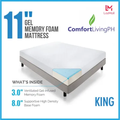 Comfort Living King Memory Mattress 11 Premium CoolTech Gel Infused Memory Foam Mattress King 72x78 11 Thickness