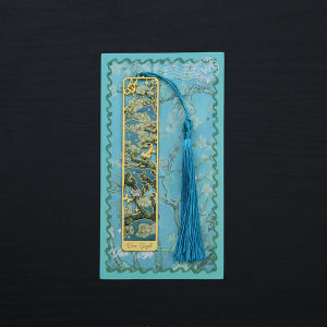 WAPKTY Hollow Metal Bookmark Oil Painting Style Exquisite Reading Stationery Landscape Flower Reading Book Tools for Student Kids