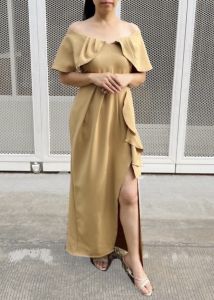 เดรสยาว เดรสออกงานกลางคืน ชุดบายเนียร์ ชุดmc ราตรีคนอ้วน ชุดงานกลางวัน